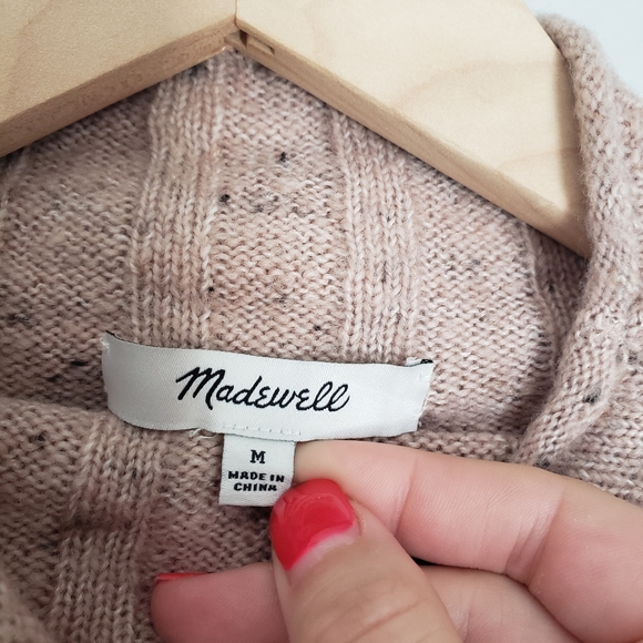 Madewell Donegal Ian Blush Pink Ribbed Sweater - Picture 5 of 9